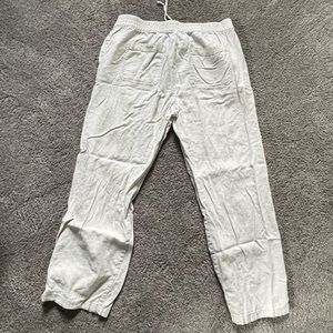 old navy white linen pants